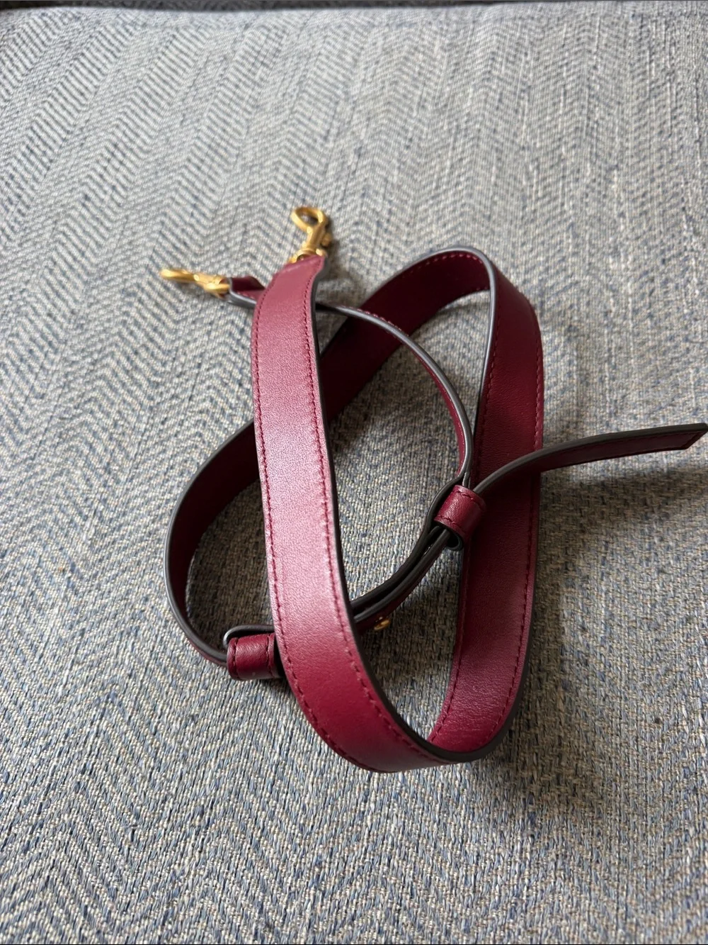 Tory Burch Women’s Burgundy Leather Replacement Strap